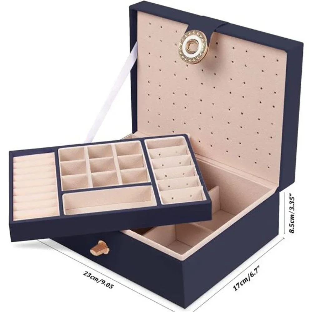 Jewelry Organizer Storage Case Box ,Blue